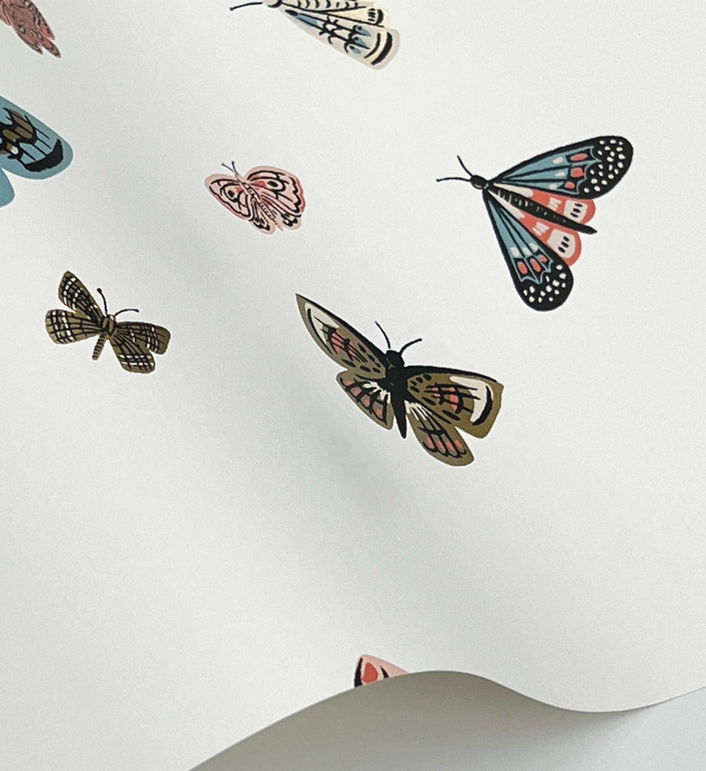 Butterfly House Wallpaper - White