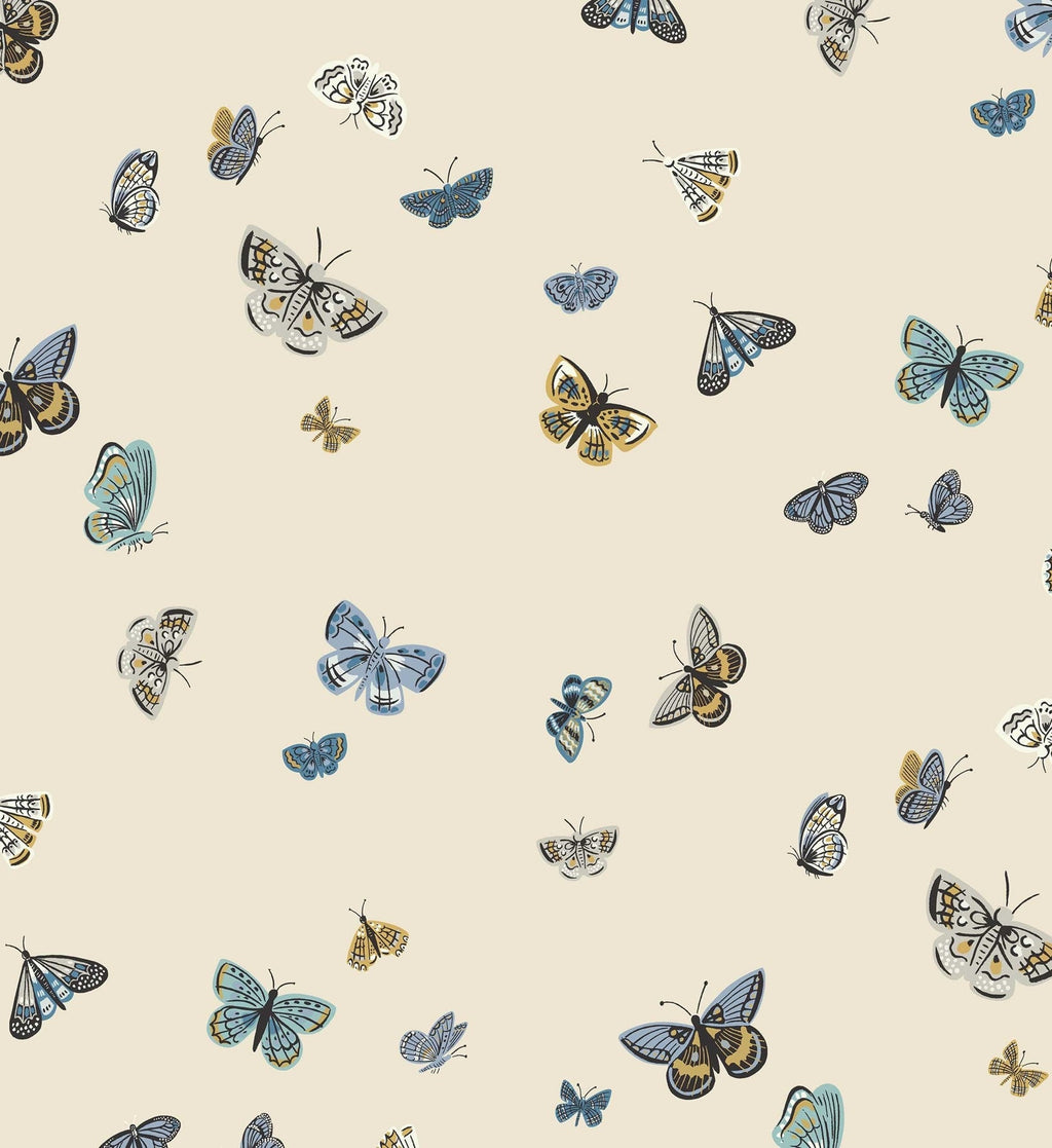 Butterfly House Wallpaper - Linen