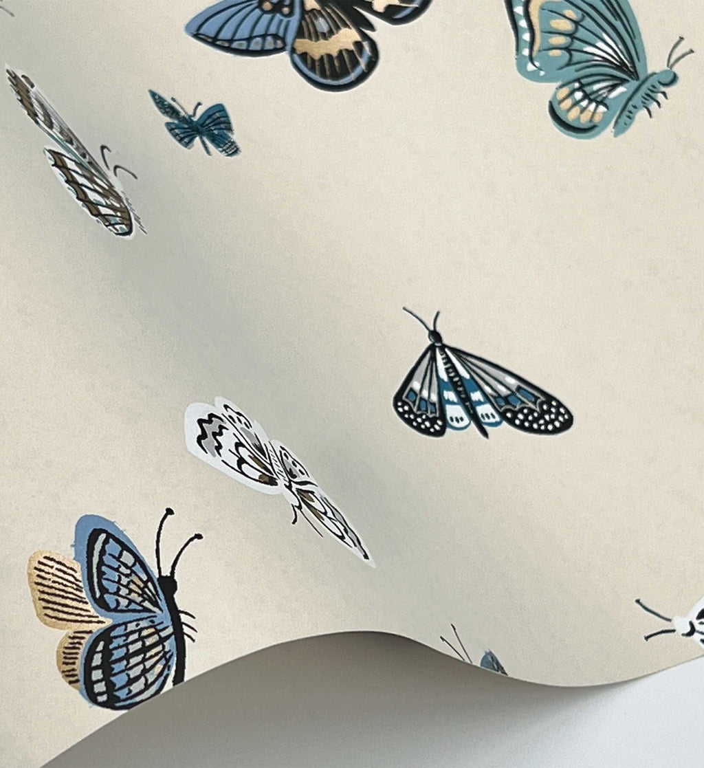Butterfly House Wallpaper - Linen