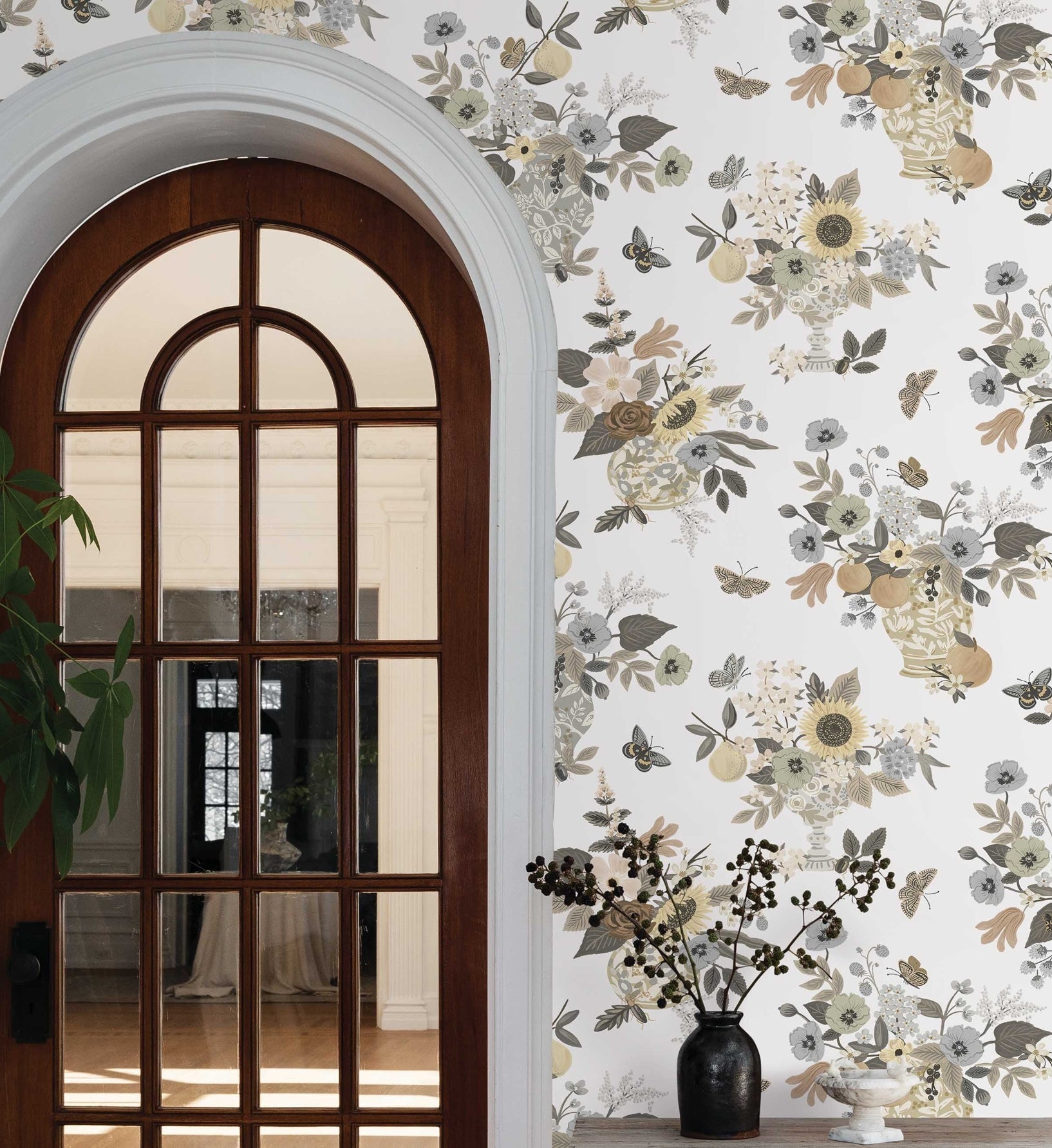 Flower Studies Wallpaper - Linen
