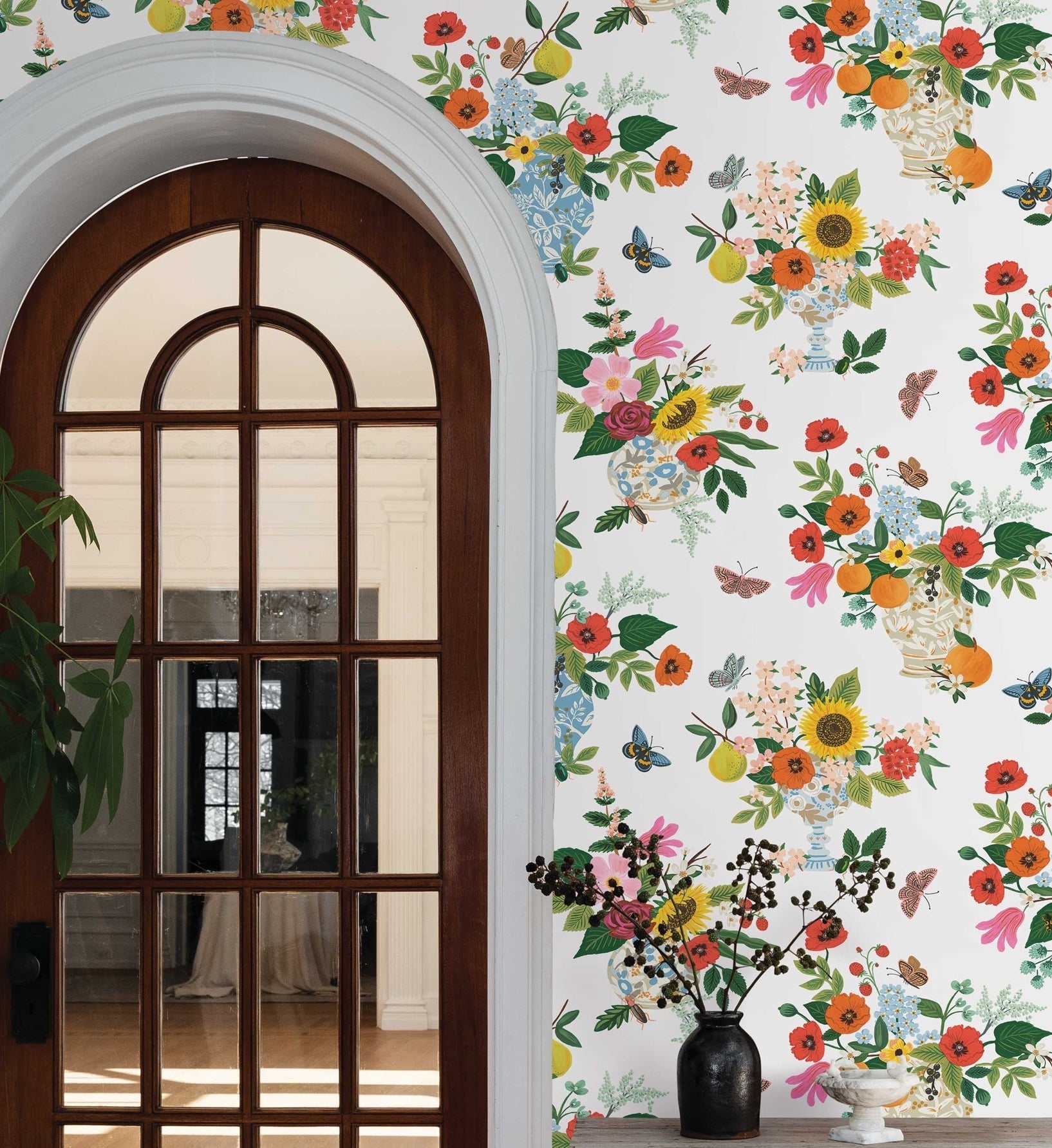 Flower Studies Wallpaper - Bright Multi