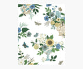 Flower Studies Wallpaper Sample - Blue Multi