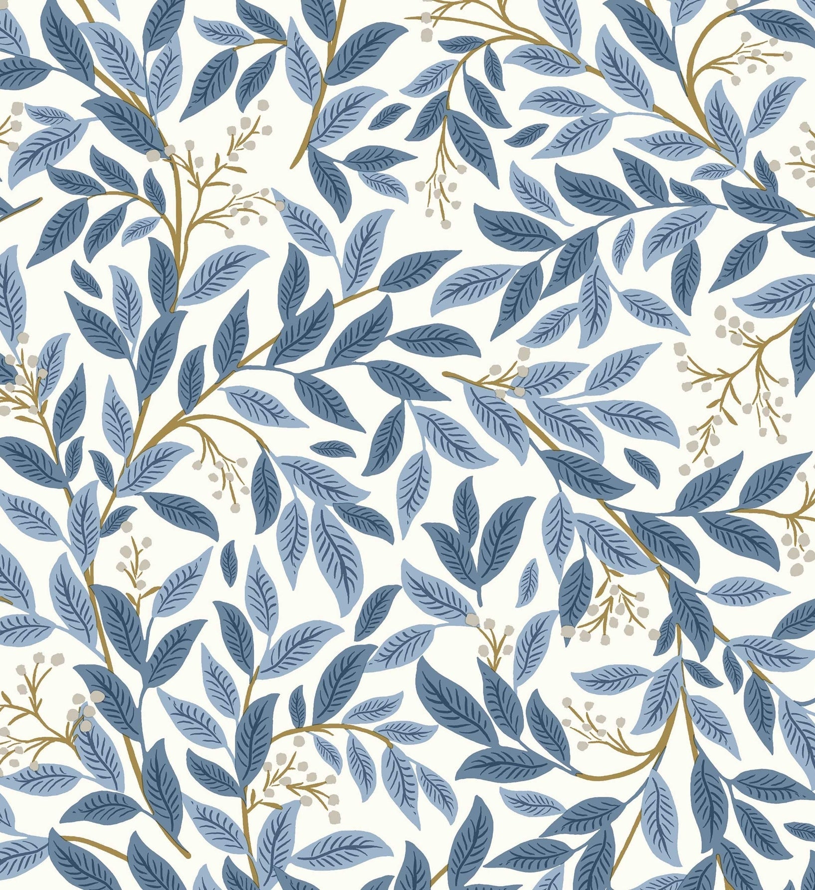 Willowberry Wallpaper - Blue & White