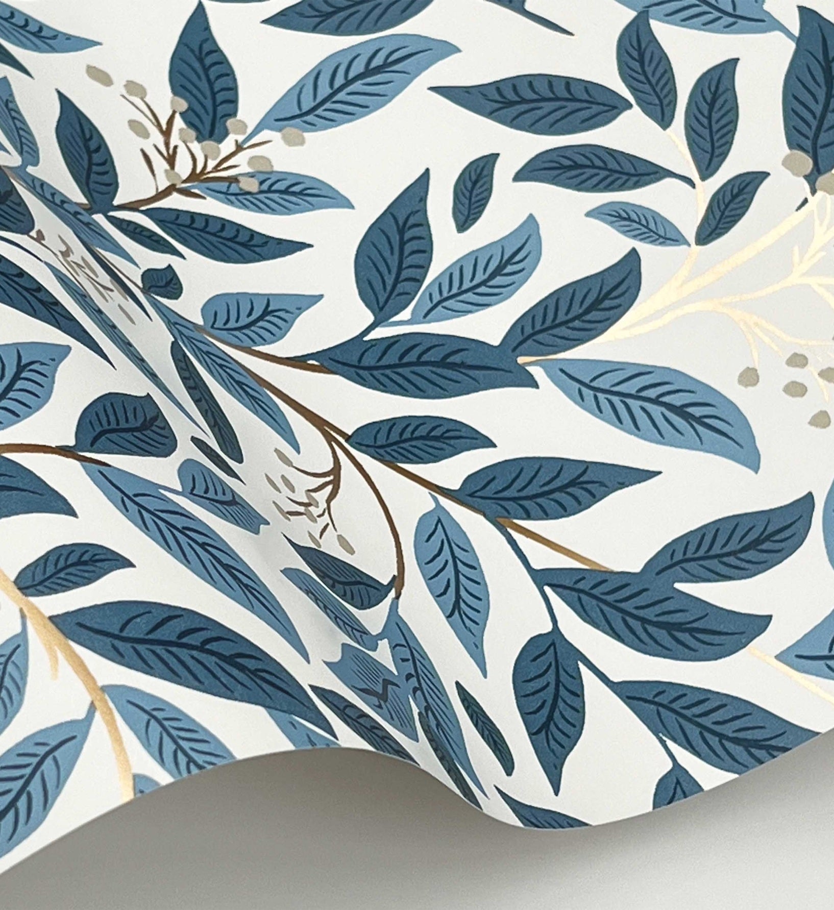 Willowberry Wallpaper - Blue & White