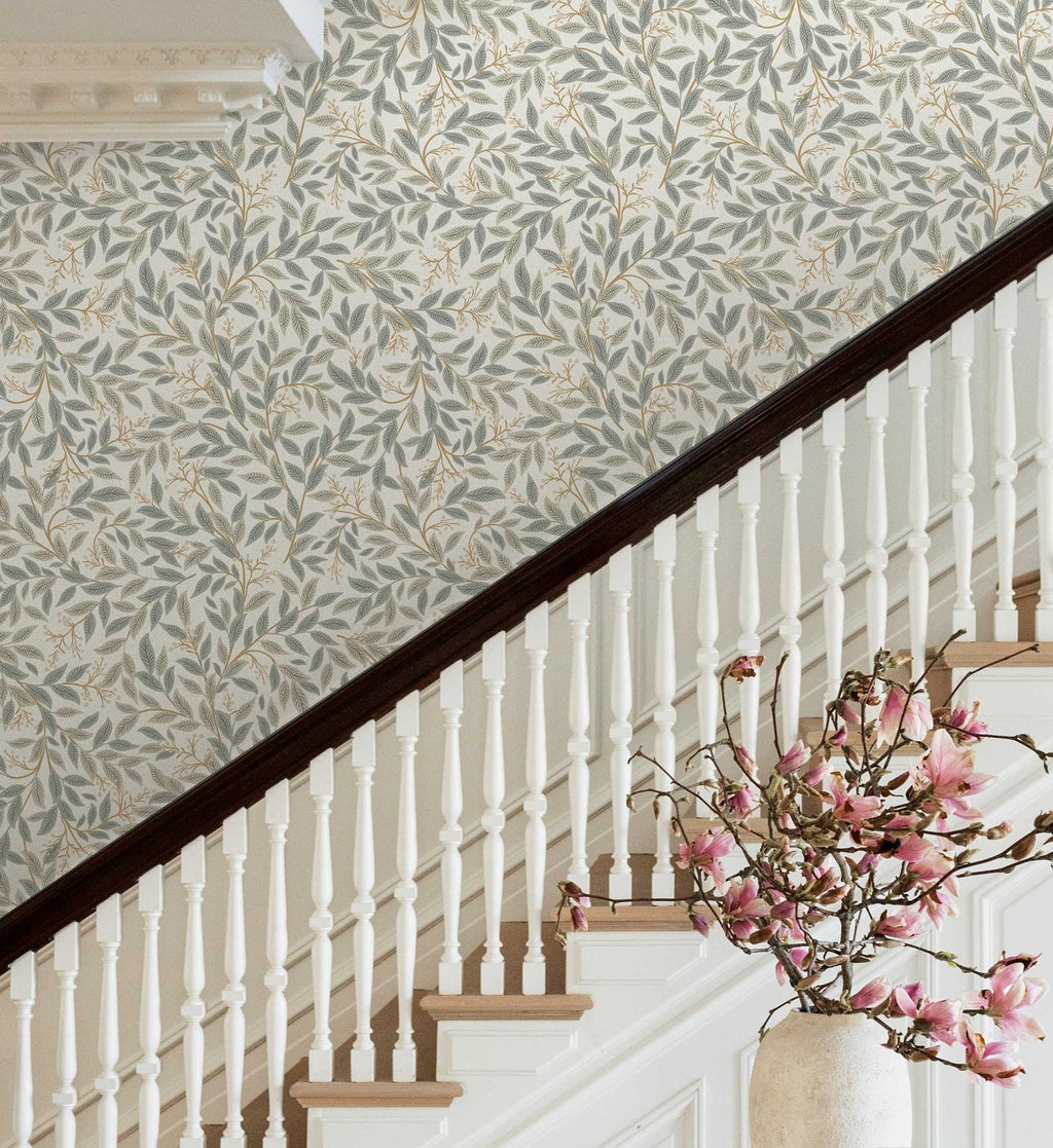 Willowberry Wallpaper - Linen & White