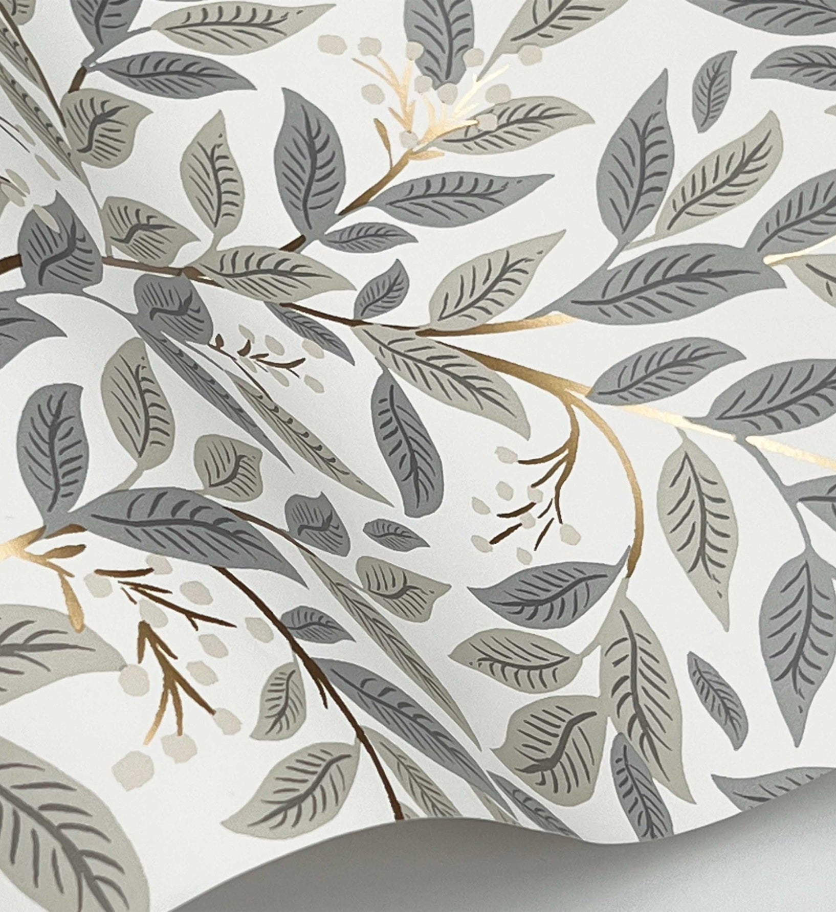 Willowberry Wallpaper - Linen & White