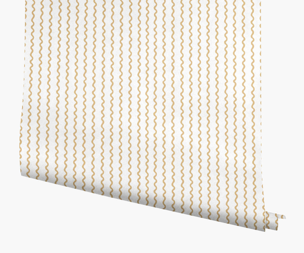 Rickrack Wallpaper - Metallic Gold