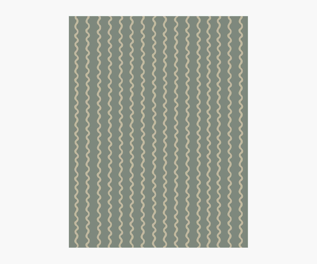 Rickrack Wallpaper Sample - Moss