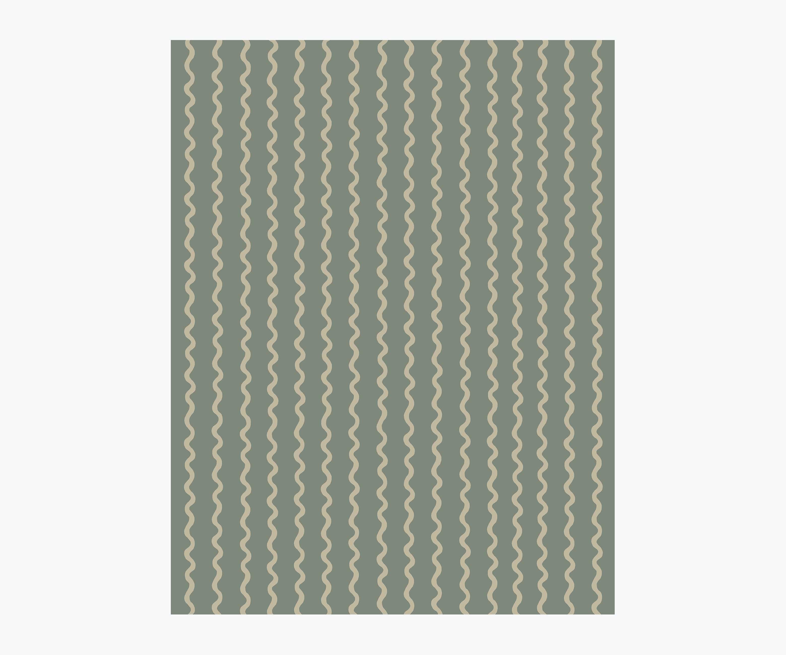 Rickrack Wallpaper Sample - Moss