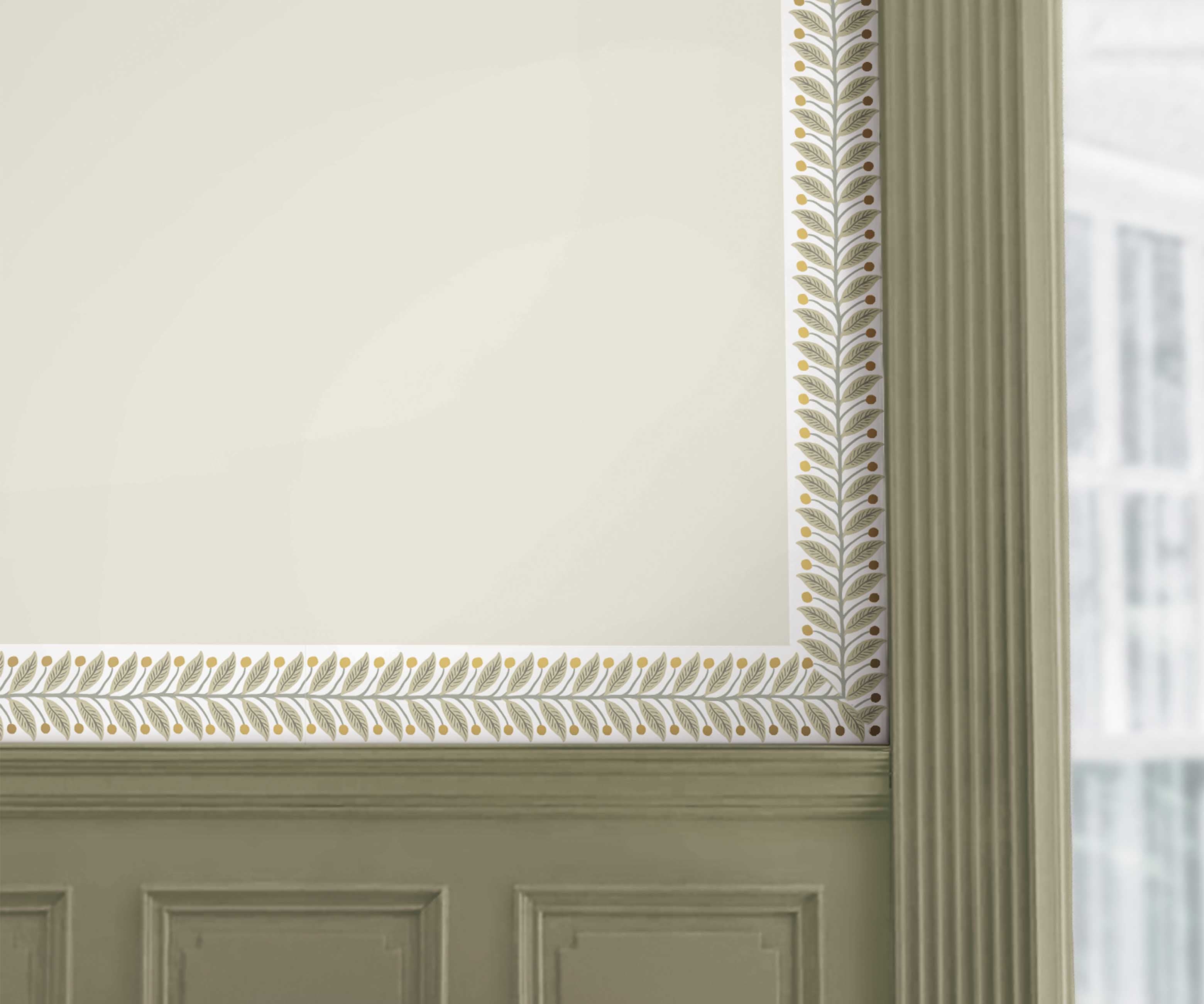 Garden Trim Wallpaper - Linen