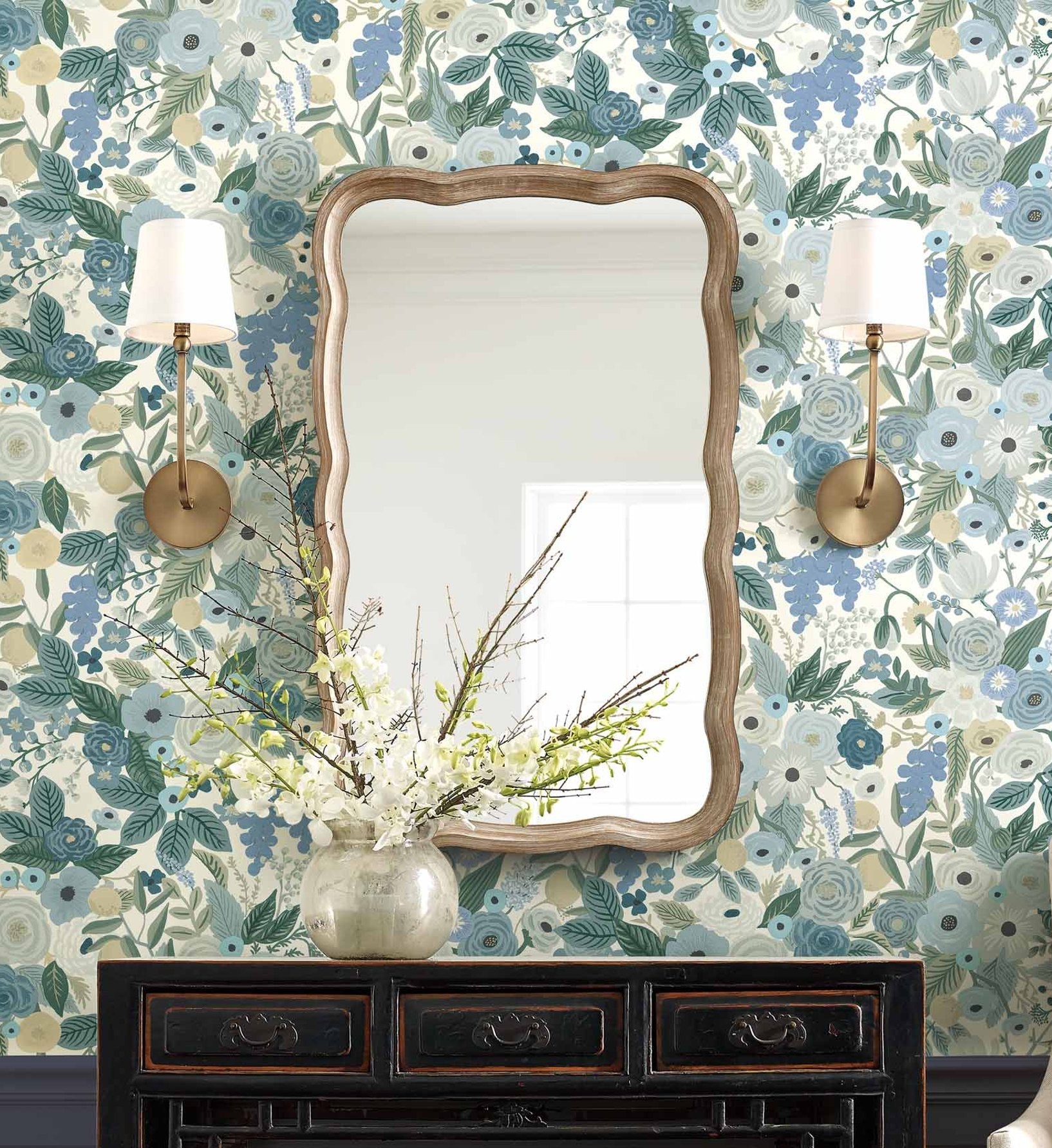 Garden Party Peel & Stick Wallpaper - Indigo Multi