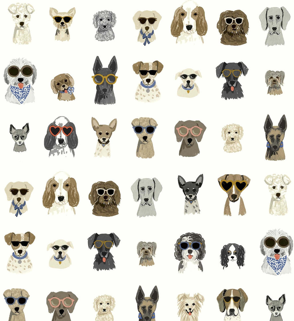 Dog Days Peel & Stick Wallpaper - White Multi