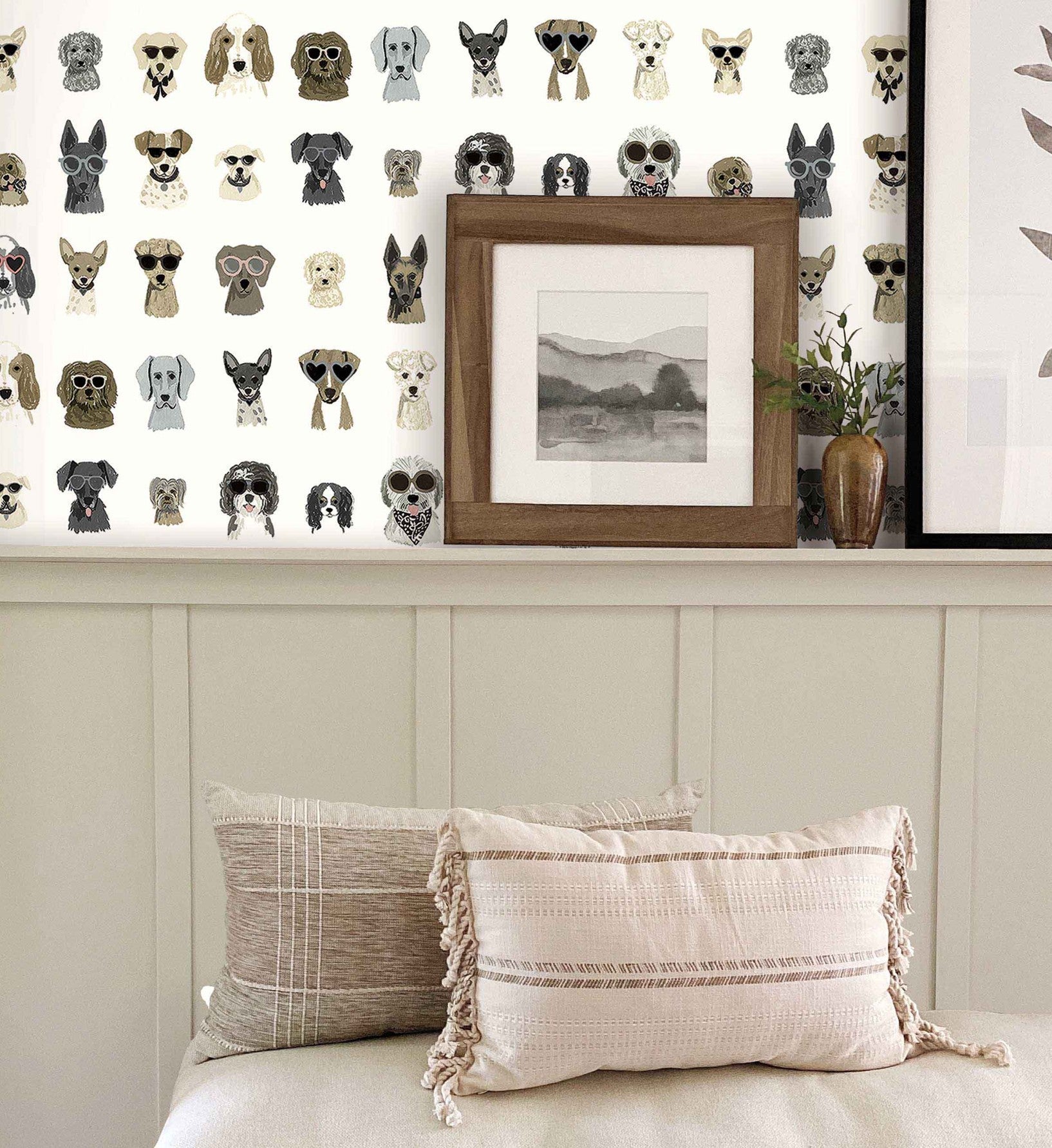 Dog Days Peel & Stick Wallpaper - Grey