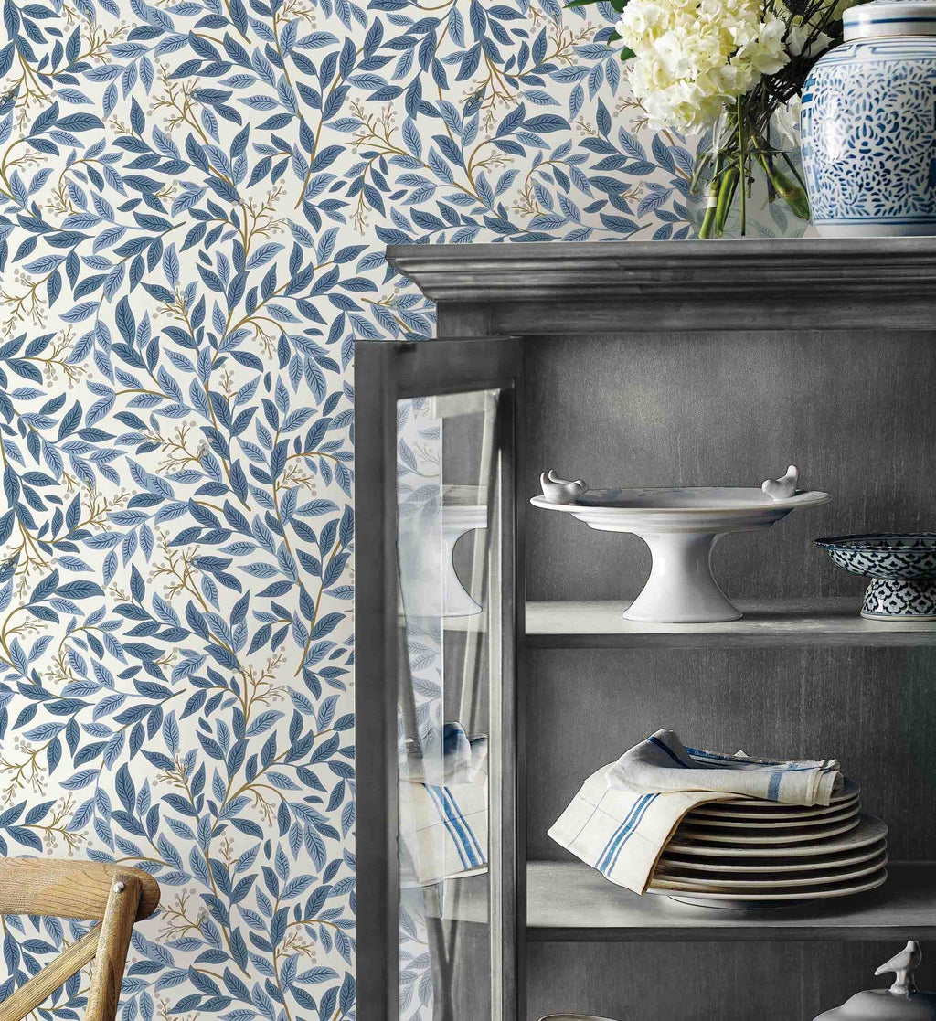 Willowberry Peel & Stick Wallpaper - Blue & White