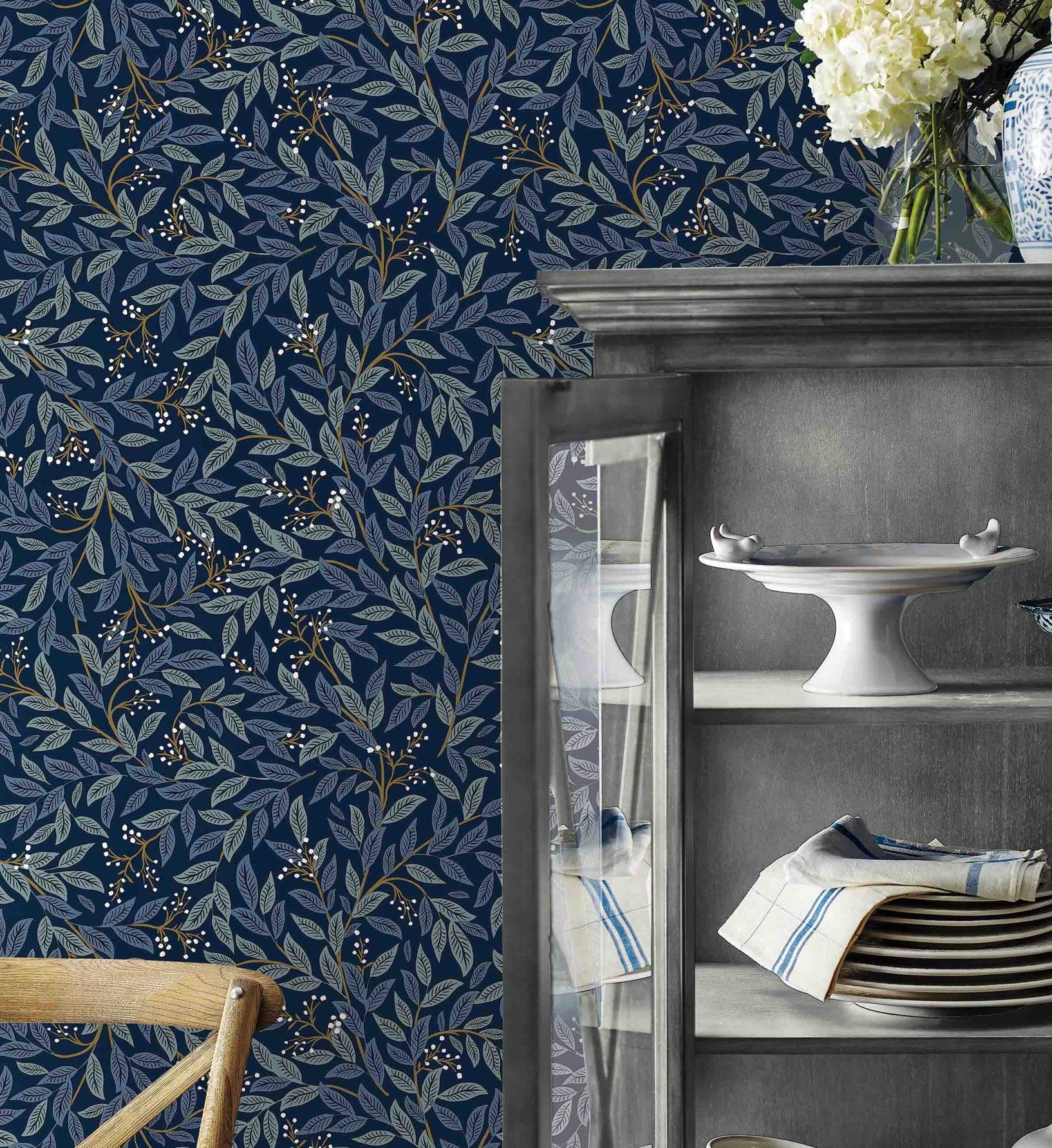 Willowberry Peel & Stick Wallpaper - Navy
