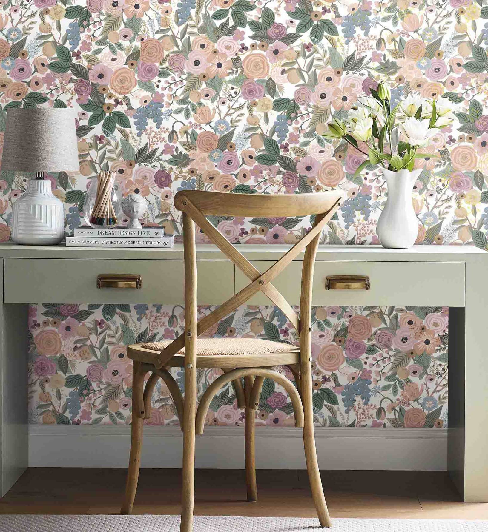 Garden Party Peel & Stick Wallpaper - Blush Multi