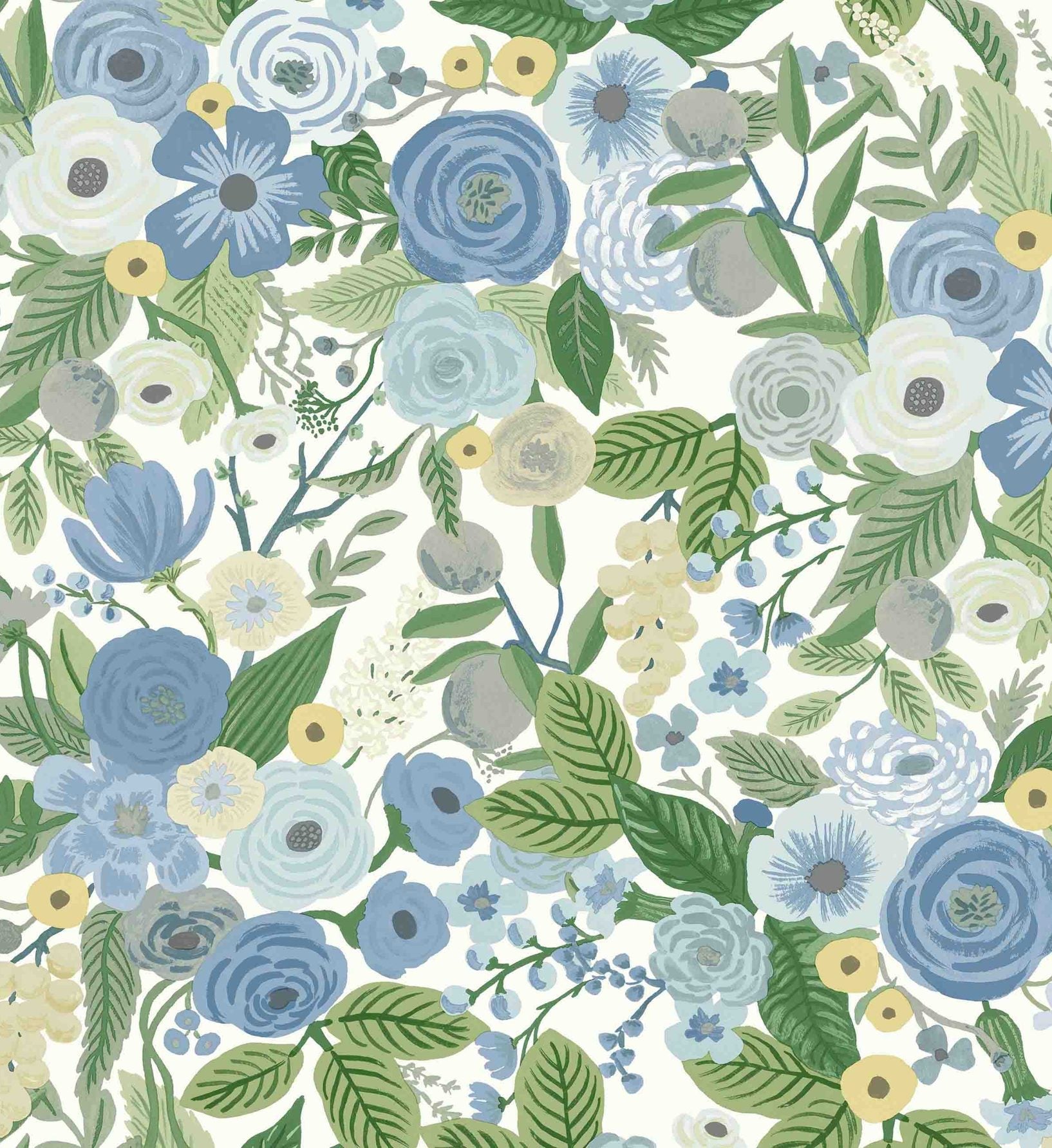 Garden Party Peel & Stick Wallpaper - Blue & Green