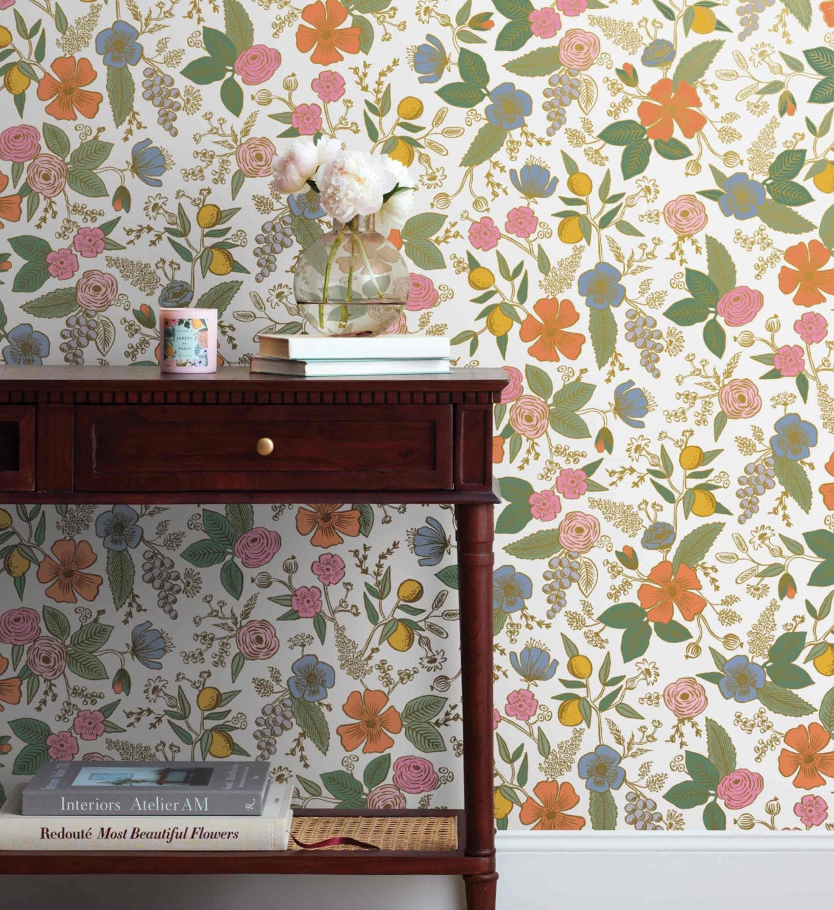 Colette Peel & Stick Wallpaper - Rose Multi