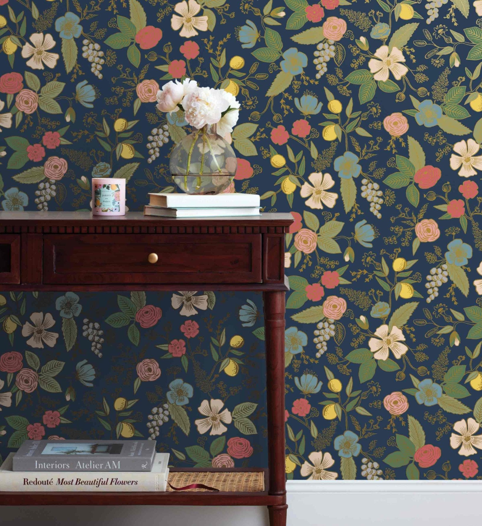 Colette Peel & Stick Wallpaper - Navy