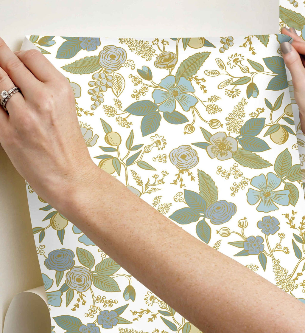 Colette Peel & Stick Wallpaper - Blue Multi