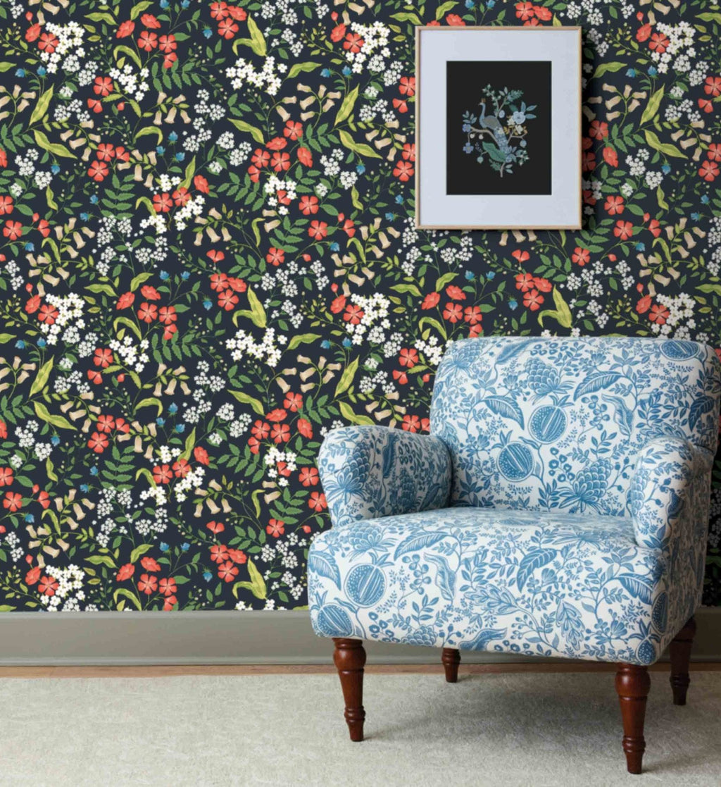 Sweetbrier Peel & Stick Wallpaper - Black
