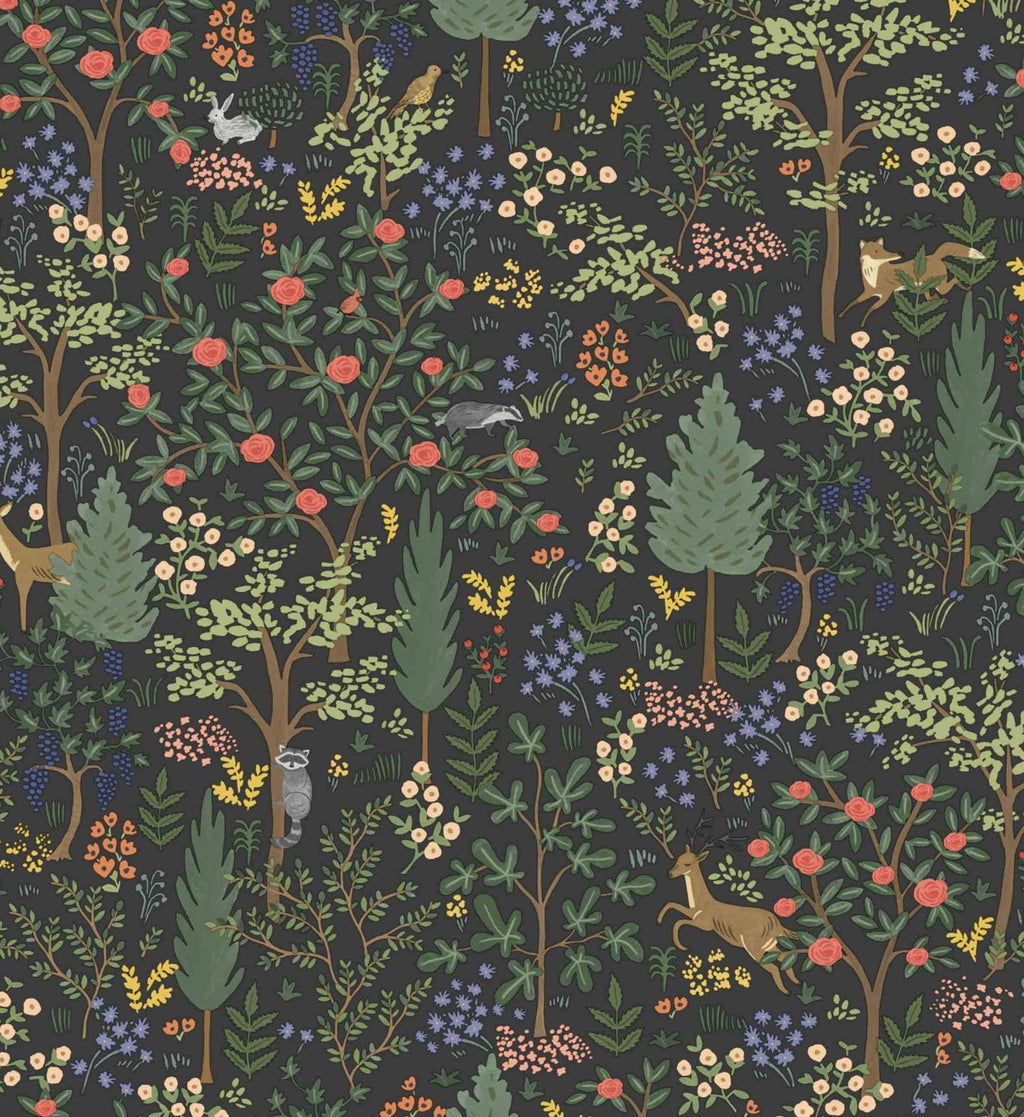 Woodland Peel & Stick Wallpaper - Black