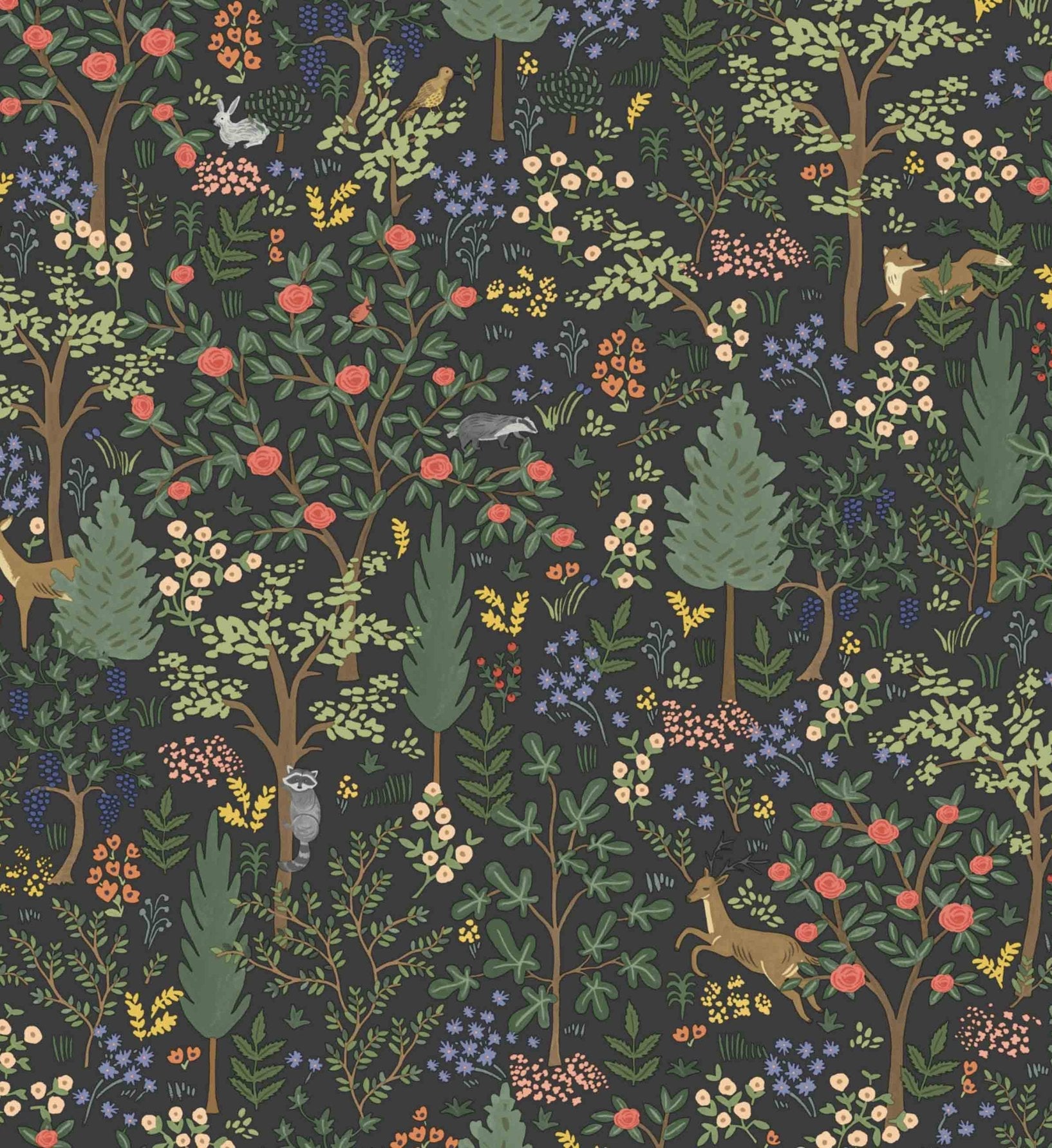 Woodland Peel & Stick Wallpaper - Black