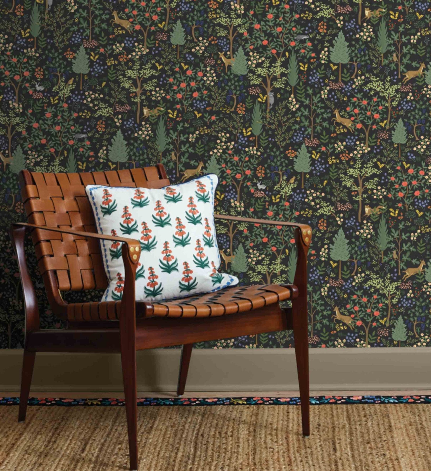 Woodland Peel & Stick Wallpaper - Black