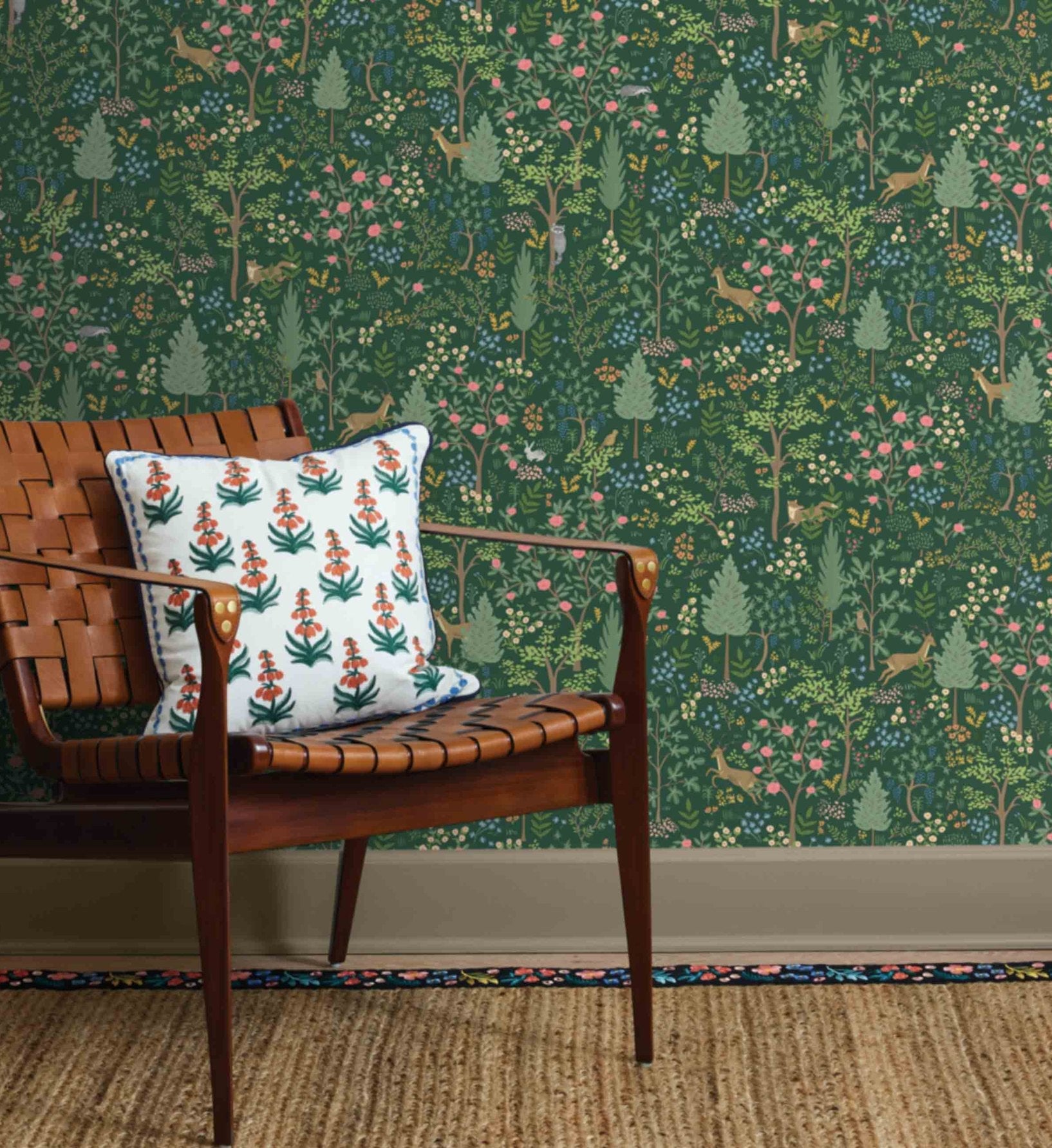 Woodland Peel & Stick Wallpaper - Emerald