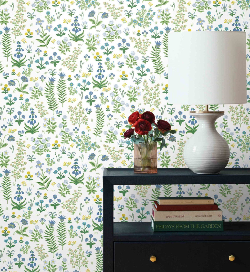 Menagerie Garden Peel & Stick Wallpaper - Blue Multi